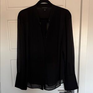 NWOT Elegant Black Sheer Blouse